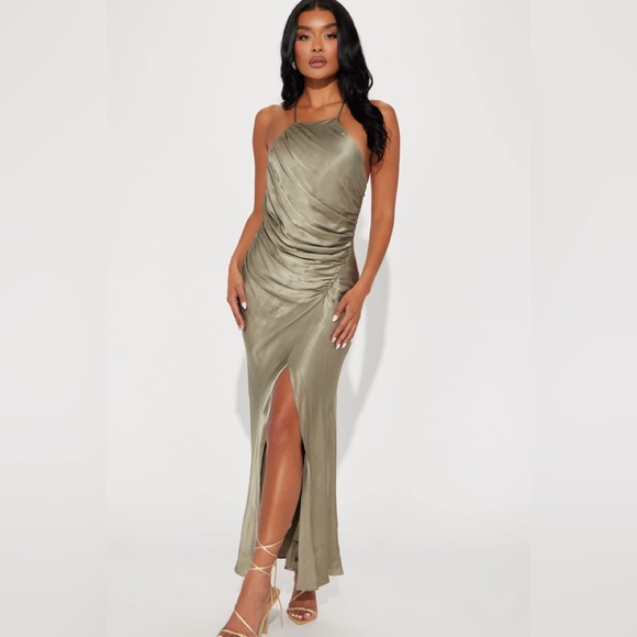 NWT Fashion Nova Satin Maxi Sz XL - Picture 4 of 7